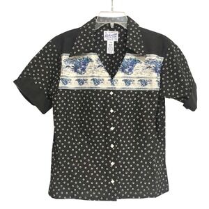 Rockmount Ranch Wear Cowboy/Cowgirl Short Sleeve Shirt Womens Medium Vintage NWT